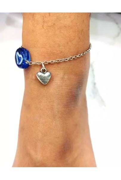 Heartfelt Love: Hanging Heart Anklet